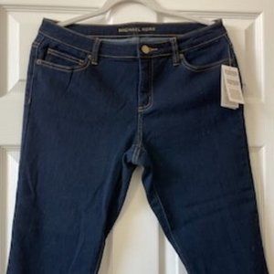 NEW! Michael Kors Cropped Dark Navy Denim Slim Jeans New With Tags Size 8